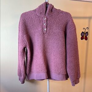 Cozy Pink Sherpa Pullover